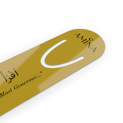 Gold Bookmark with Quran 96:3